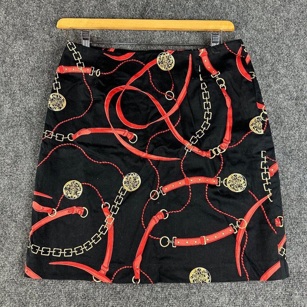 MM Melly M Skirt Womens 4 Cotton Stretch Back Zip Lined Equestrian Bridle Bit